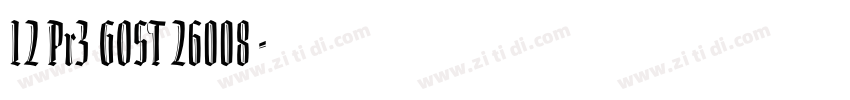 12 Pr3 GOST 26008 字体转换